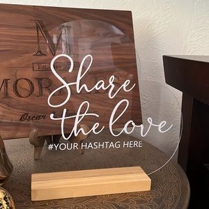 Wedding sign social media